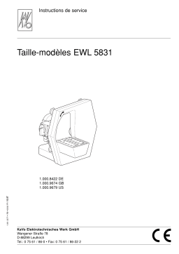 KaVo Size models EWL 5831 Mode d'emploi