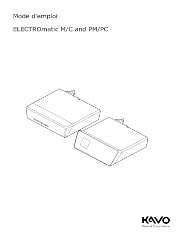 KaVo ELECTROmatic Plus Mode d'emploi | Fixfr