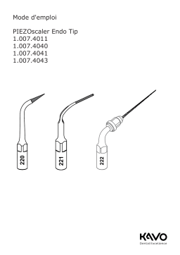 KaVo PIEZOscaler Endo Tip Mode d'emploi