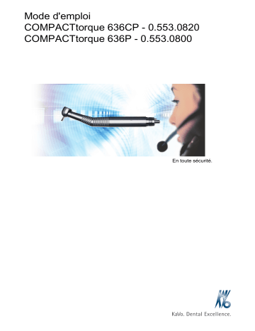 KaVo COMPACTtorque 636 CP & 636 P Mode d'emploi | Fixfr