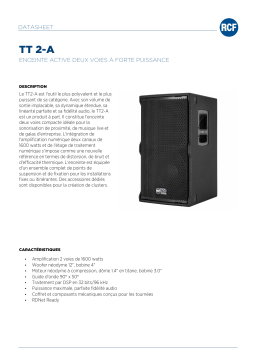 RCF TT 2-A ACTIVE HIGH OUTPUT TWO-WAY SPEAKER spécification