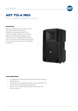 RCF ART 715-A MKII ACTIVE TWO-WAY SPEAKER spécification