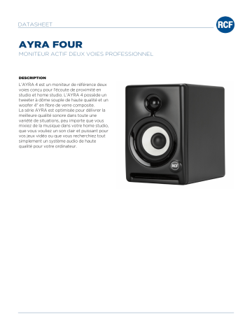 RCF AYRA FOUR ACTIVE TWO-WAY PROFESSIONAL MONITOR spécification | Fixfr