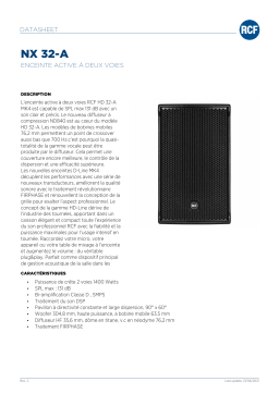 RCF NX 32-A ACTIVE TWO WAY MULTIPURPOSE SPEAKER spécification
