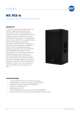 RCF NX 912-A PROFESSIONAL ACTIVE SPEAKERS spécification