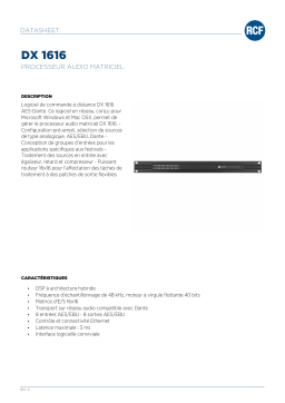 RCF DX 1616 MATRIX AUDIO PROCESSOR spécification