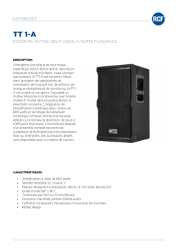 RCF TT 1-A ACTIVE HIGH OUTPUT TWO-WAY SPEAKER spécification