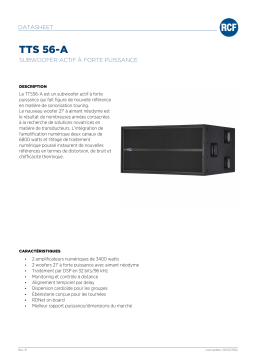 RCF TTS 56-A ACTIVE HIGH POWER SUBWOOFER spécification