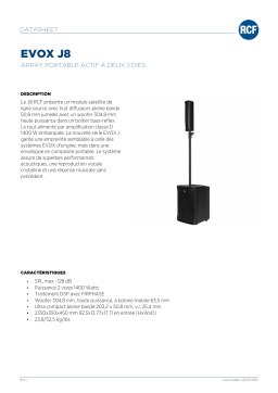 RCF EVOX J8 ACTIVE TWO WAY PORTABLE ARRAY spécification