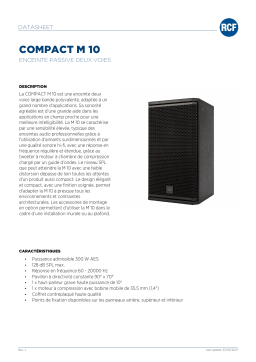 RCF COMPACT M 10 TWO-WAY PASSIVE SPEAKER spécification