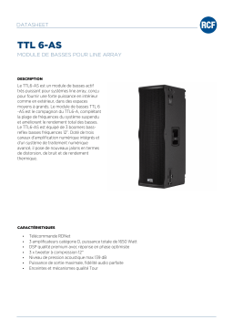 RCF TTL 6-AS ACTIVE LINE ARRAY BASS MODULE spécification