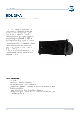 RCF HDL 26-A ACTIVE TWO WAY LINE ARRAY MODULE spécification
