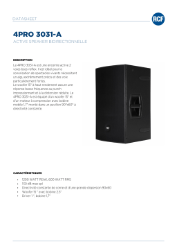 RCF 4PRO 3031-A ACTIVE TWO-WAY SPEAKER spécification