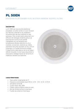 RCF PL 50EN CEILING SPEAKER spécification