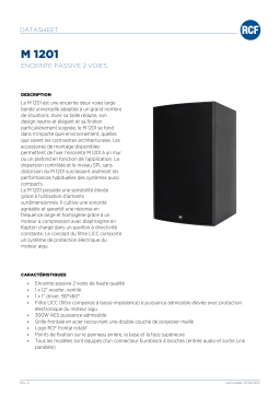 RCF M 1201 TWO-WAY PASSIVE SPEAKER spécification