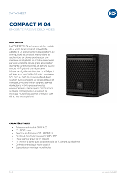 RCF COMPACT M 04 TWO-WAY PROFESSIONAL SPEAKER spécification