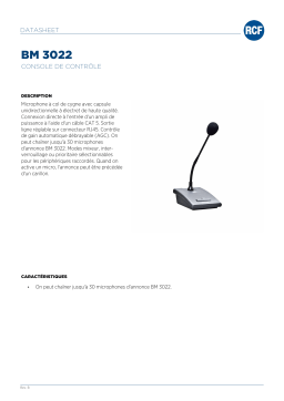 RCF BM 3022 PAGING MICROPHONE spécification