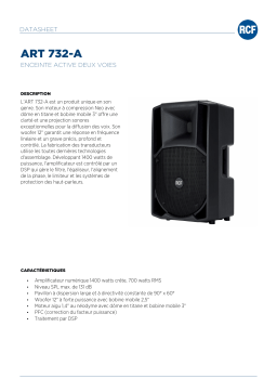 RCF ART 732-A ACTIVE TWO-WAY SPEAKER spécification