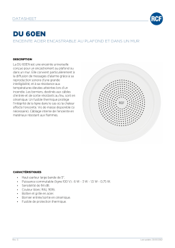 RCF DU 60EN UNIVERSAL WALL AND CEILING STEEL SPEAKER spécification