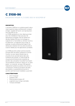 RCF C 3108-96 TWO-WAY PASSIVE SPEAKER spécification