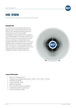 RCF HD 31EN PLASTIC HORN SPEAKER spécification