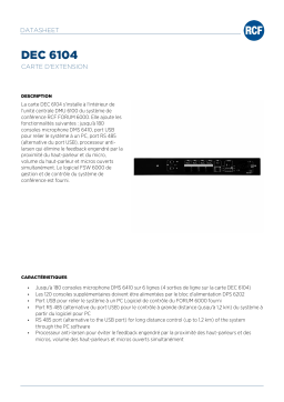 RCF DEC 6104 EXPANDER BOARD spécification