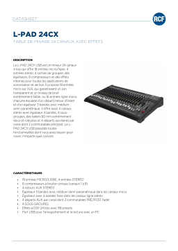 RCF L-PAD 24CX 24 CHANNEL MIXING CONSOLE spécification