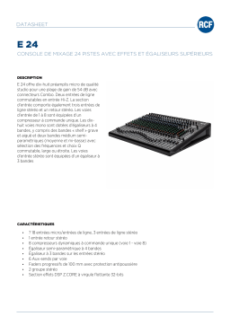 RCF E 24 24-CHANNEL MIXING CONSOLE spécification