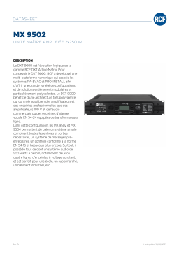 RCF MX 9502 AMPLIFIED MASTER UNIT spécification