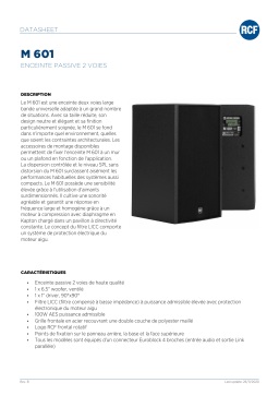 RCF M 601 TWO-WAY PASSIVE SPEAKER spécification