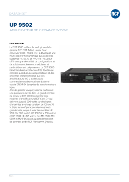 RCF UP 9502 POWER AMPLIFIER UNIT spécification