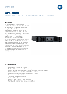 RCF DPS 3000 CLASS HD PROFESSIONAL POWER AMPLIFIER spécification