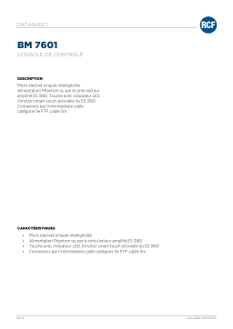 RCF BM 7601 DESK-TOP PAGING MICROPHONE spécification