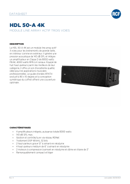 RCF HDL 50-A 4K ACTIVE THREE-WAY LINE ARRAY MODULE spécification