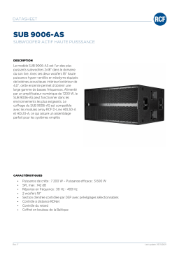 RCF SUB 9006-AS ACTIVE HIGH POWER SUBWOOFER spécification