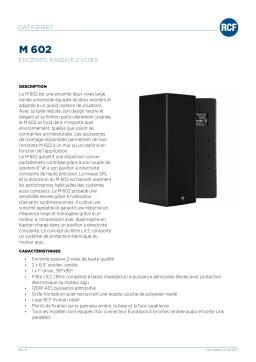 RCF M 602 TWO-WAY PASSIVE SPEAKER spécification