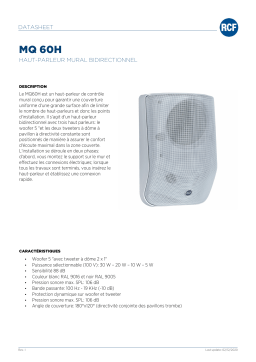 RCF MQ 60H TWO-WAY WALL MOUNT SPEAKER spécification