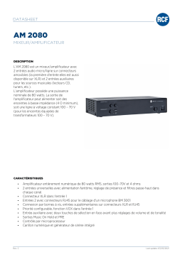 RCF AM 2080 MIXER AMPLIFIER spécification