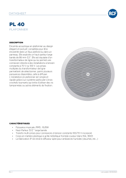 RCF PL 40 CEILING SPEAKER spécification