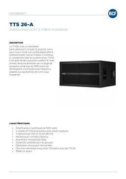 RCF TTS 26-A ACTIVE HIGH POWER SUBWOOFER spécification