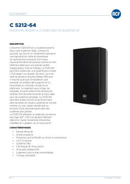 RCF C 5212-64 TWO-WAY PASSIVE SPEAKER spécification