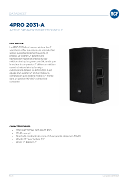 RCF 4PRO 2031-A ACTIVE TWO-WAY SPEAKER spécification