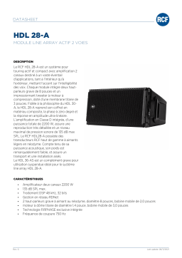 RCF HDL 28-A ACTIVE TWO-WAY LINE ARRAY MODULE spécification