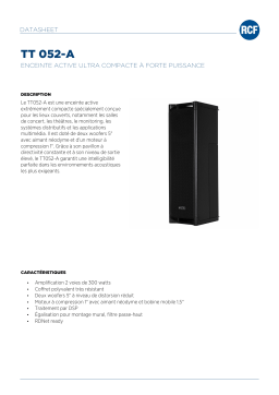 RCF TT 052-A ULTRA COMPACT HIGH OUTPUT SPEAKER spécification