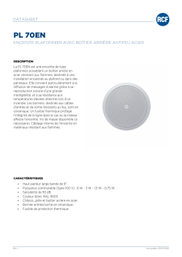 RCF PL 70EN CEILING SPEAKER spécification