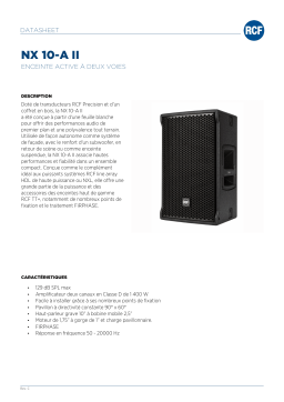 RCF NX 10-A II ACTIVE TWO-WAY SPEAKER spécification