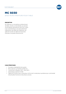 RCF MC 5030 DESKTOP MICROPHONE spécification