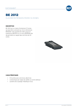 RCF BE 2012 ADDITIONAL KEYBOARD 12 ZONES spécification