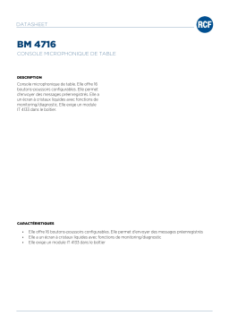 RCF BM 4716 DESKTOP PAGING MICROPHONE spécification