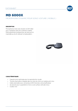 RCF MD 6000X MICROPHONE spécification